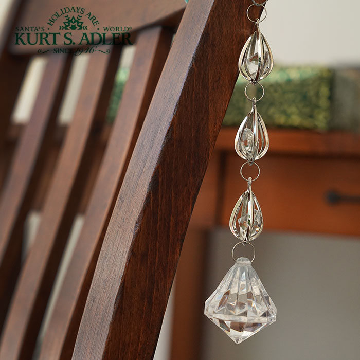 クリスマスツリー オーナメント KurtS.Adler (カーツアドラー) クリアダングル しずく型 13cm _[180003-1]  s60