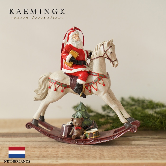 クリスマスツリー オーナメント 北欧 KAEMINGK (カイミング) 木馬に乗ったサンタクロース［Joy］ピカキュウホーム ピカキュウhome _[130082]  s60