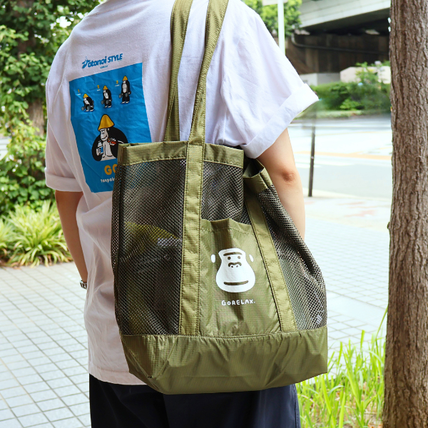 ごリラックス まもるさん宿るメッシュバッグ