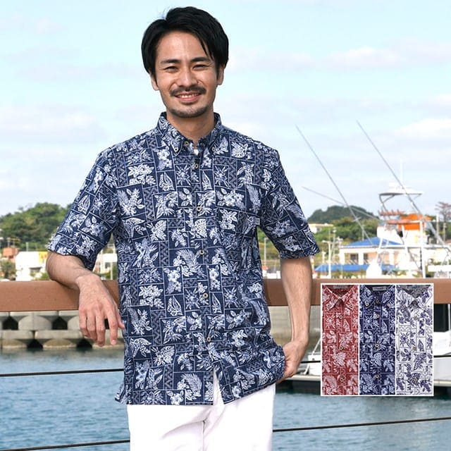 No.29  かりゆしウェア&amp;クールビス かりゆしウェア通販】NANTENuraraka公式【被らない、涼しい】