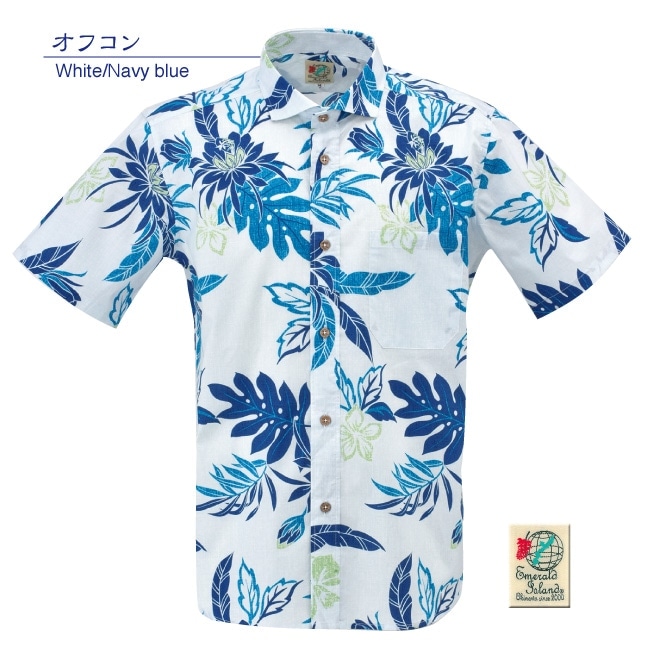 【アウトレット】【オフコン・M・Lのみ】EM1868　メンズ　＜月下美人柄＞　ホリゾンタル　ボディフィット