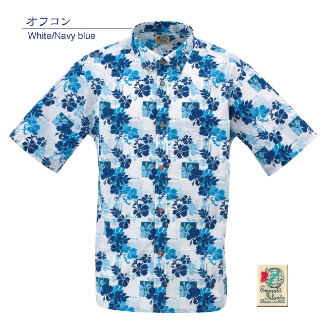 【アウトレット】【オフコン・M・L・LLのみ】EM1869　メンズ　＜パッチワーク柄＞　ボタンダウン