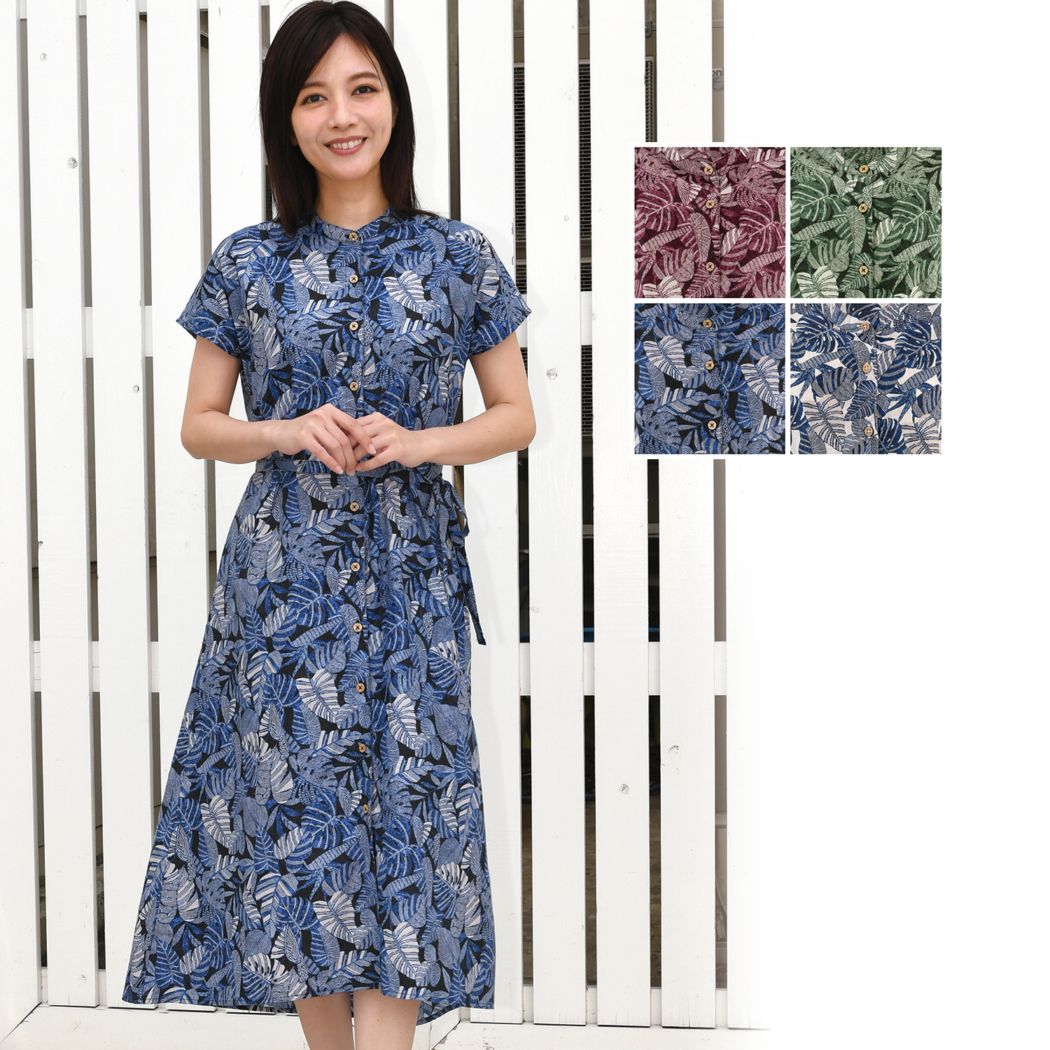 EM11500W　レディース　＜沖縄リーフ柄＞　ワンピース