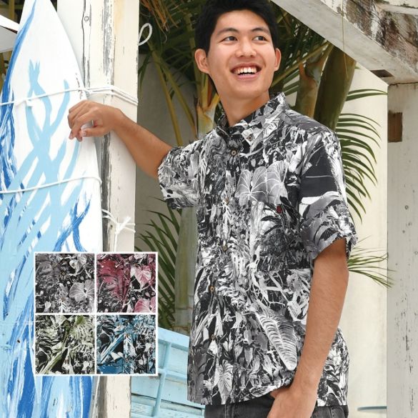 G1873B　メンズ　＜大国林道柄＞　ボタンダウン