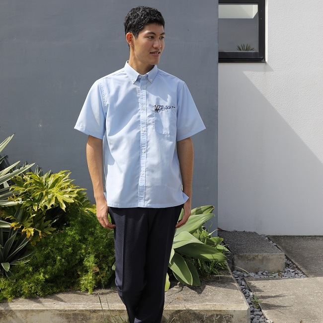 数量わずか】OK1850B メンズ ＜紅型ジンベイ柄使い＞ ボタンダウン通販