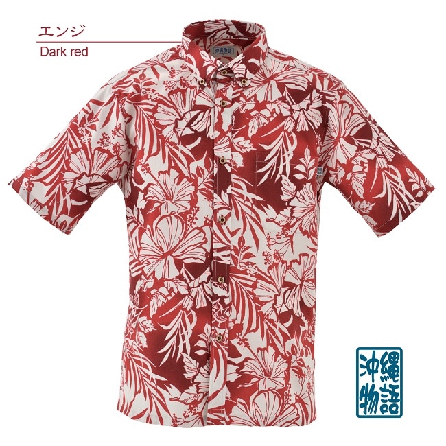 OK1852B メンズ ＜ハイビシーサー柄＞ ボタンダウン通販