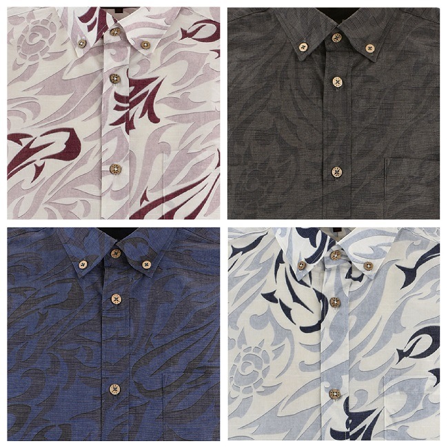 G1875　メンズ　＜ジンベイザメ柄＞　ボタンダウン