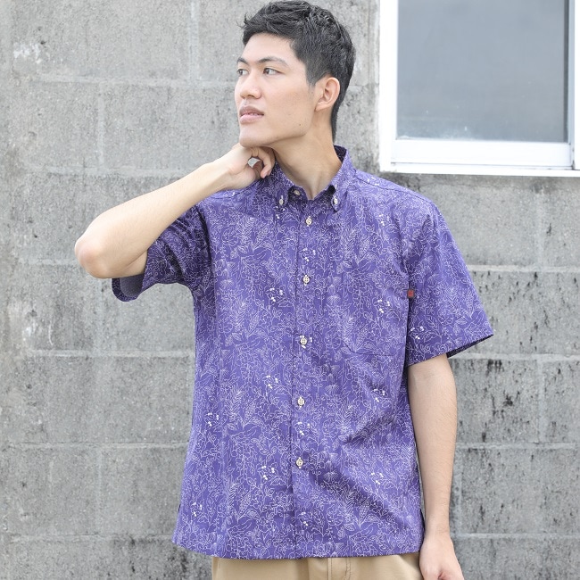 数量わずか】G1871B メンズ ＜ライン柄＞ ボタンダウン通販｜かりゆし