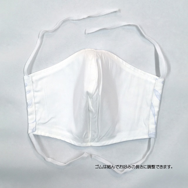 月桃加工　洗える布マスク　＜月桃花柄＞　スモールサイズ