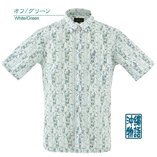 OK1865　メンズ　＜ハタタテダイ柄＞　ボタンダウン