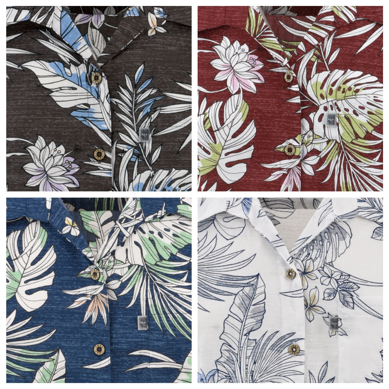 OK1137P レディース ＜モンステラ柄＞ スキッパー通販｜かりゆしウェア