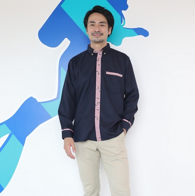 しみとっしー T1903 メンズ ＜霊芝波紋様使い＞ ボタンダウン 長袖通販