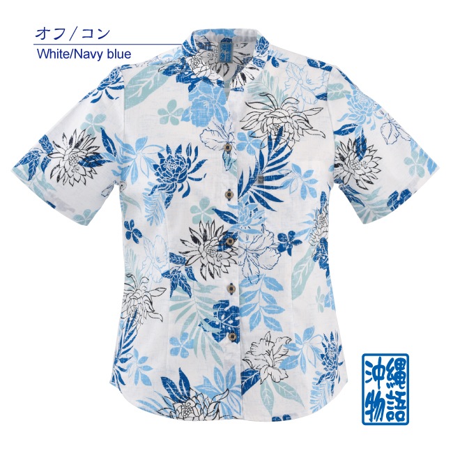 OK1128　レディース　＜月下美人柄＞　スタンドスキッパー