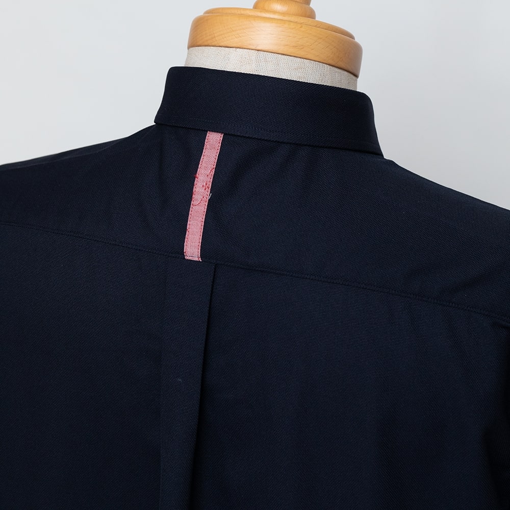 T1901　メンズ　＜七宝紋様柄使い＞　ボタンダウン　長袖