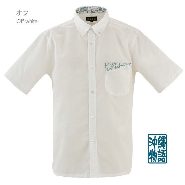 OK1867B　メンズ　＜ハタタテダイ柄使い＞　ボタンダウン