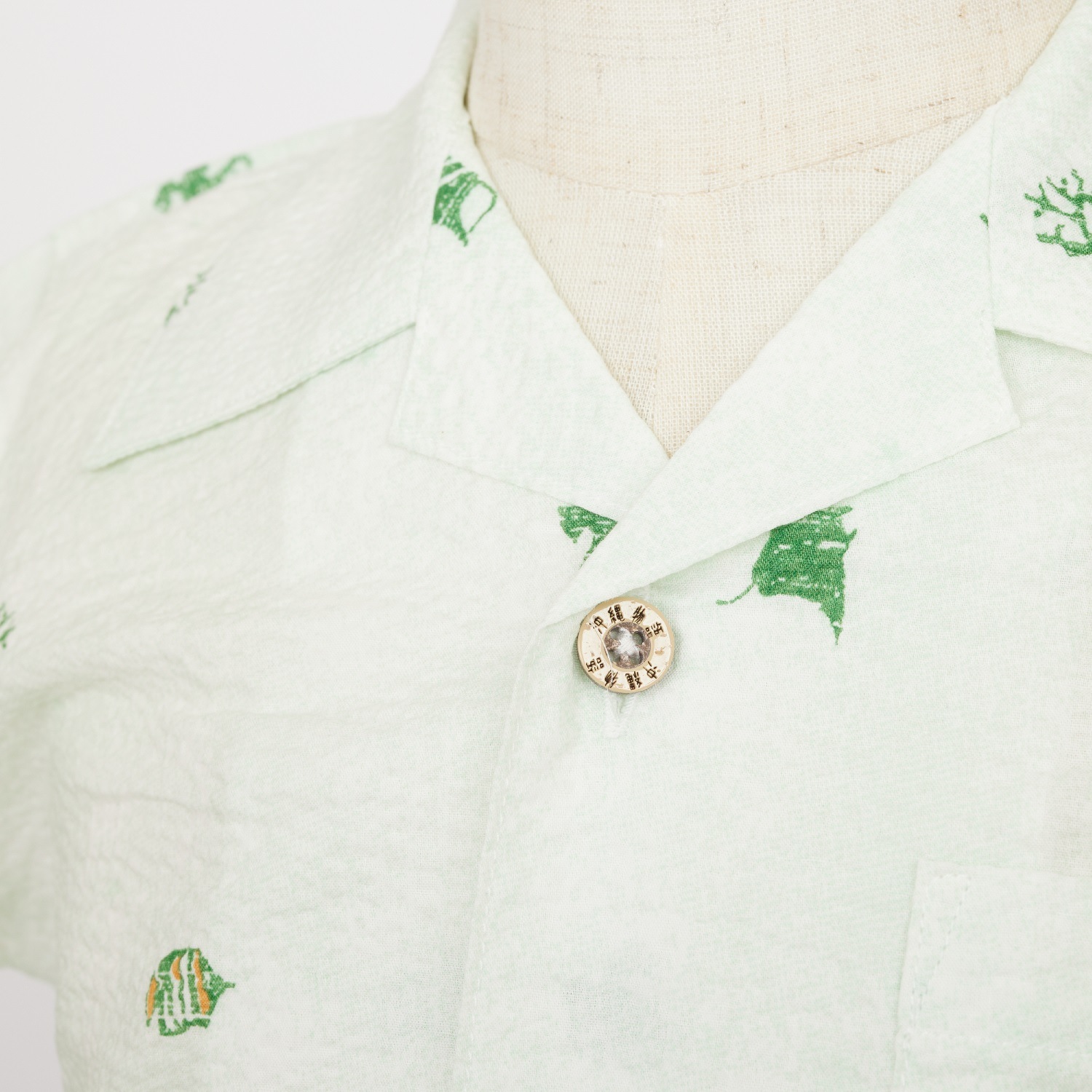 千*尋様 &ellecy　レース開襟半袖シャツ ライムグリーン 開襟シアージャケット風シャツ グリーン - メルカリ