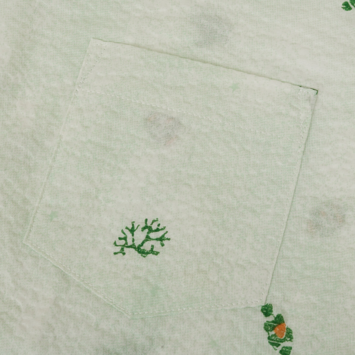 OK1685　キッズ　＜美ら海柄＞　開襟シャツ