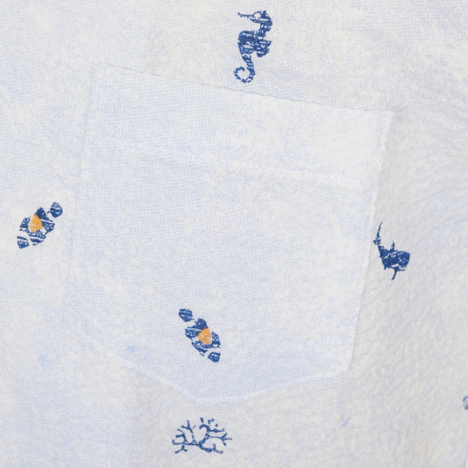 OK1685　キッズ　＜美ら海柄＞　開襟シャツ