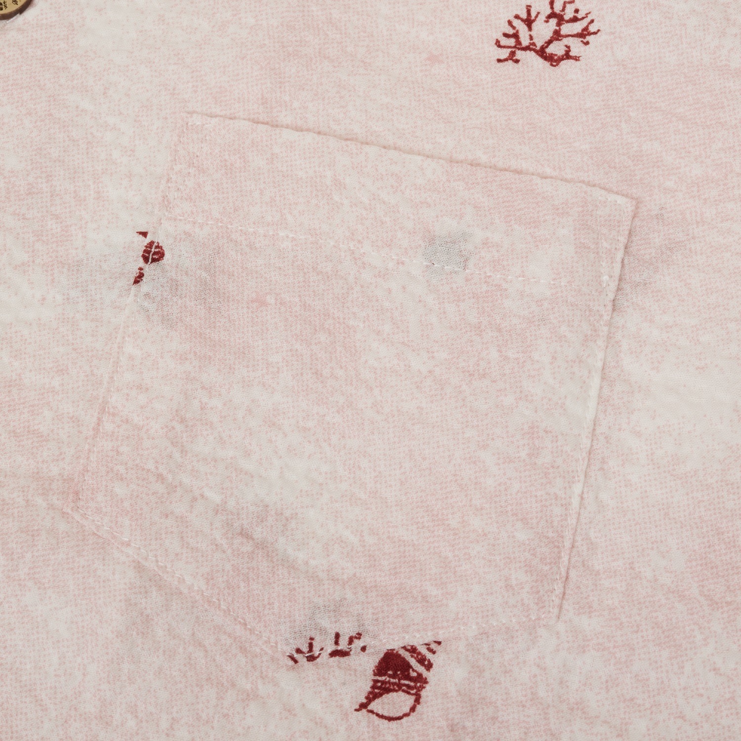 OK1685　キッズ　＜美ら海柄＞　開襟シャツ