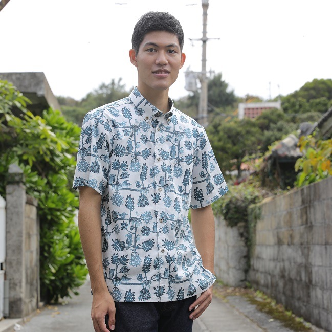 OK1841　メンズ　＜森の仲間たち＞　ボタンダウン