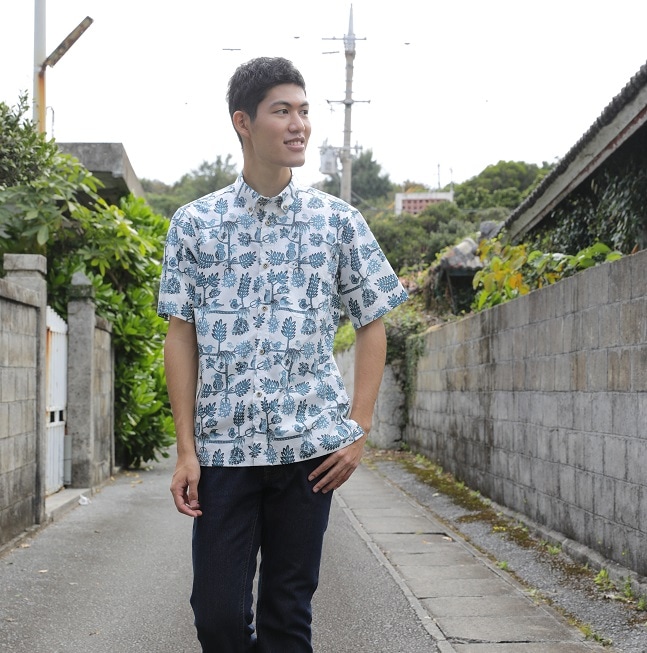 OK1841　メンズ　＜森の仲間たち＞　ボタンダウン