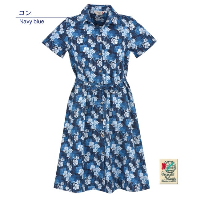 完売】EM1171W ワンピース ＜パッチワーク柄＞ リップル加工通販