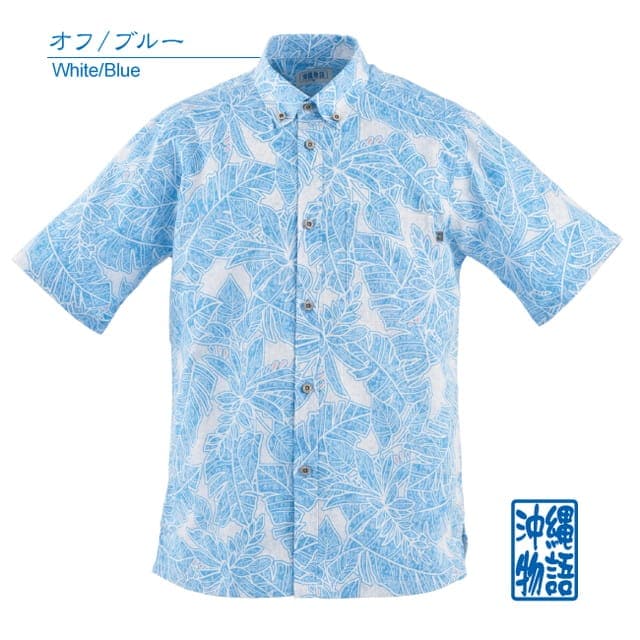 OK1826 メンズ ＜デイゴモンステラ柄＞ ボタンダウン通販