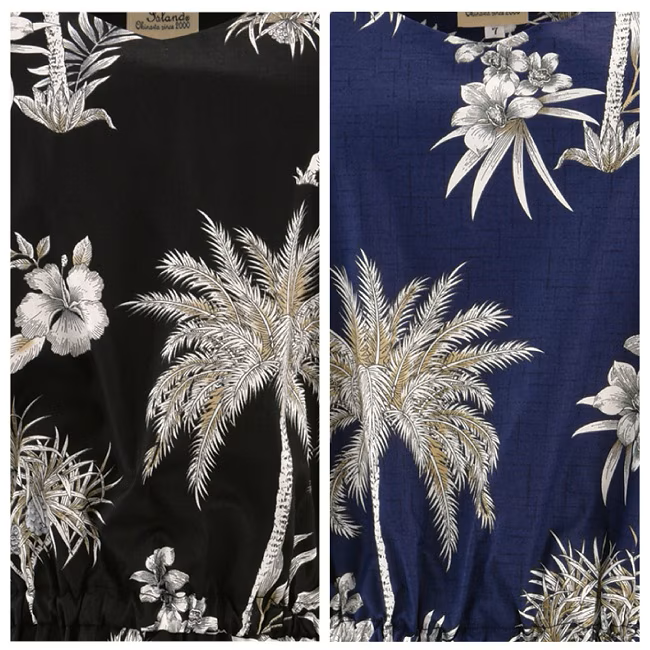 EM1194W　レディース　＜ヤシ柄＞　ワンピース