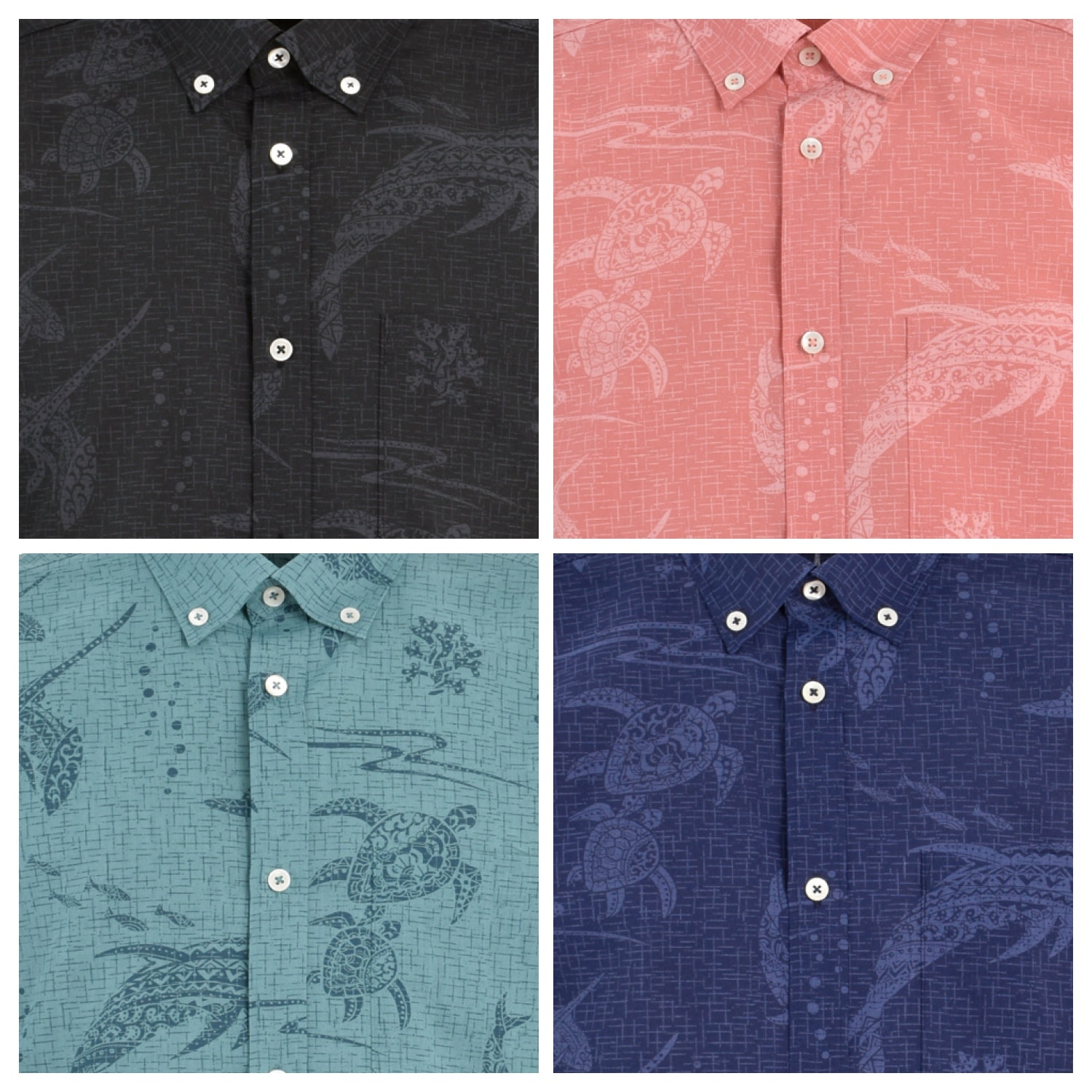 OK1830B　メンズ　＜海柄＞　ボタンダウン