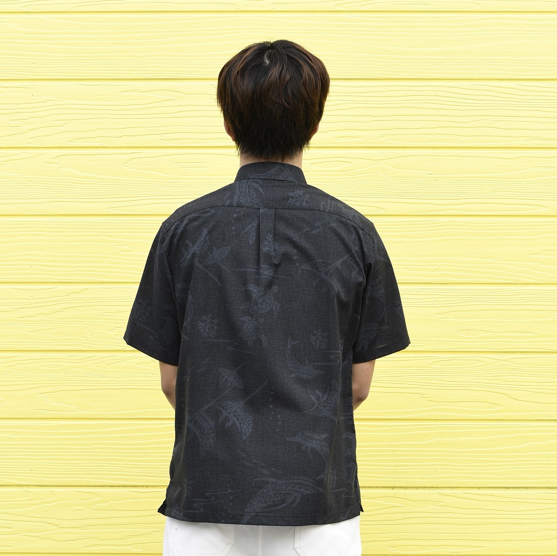 OK1830B　メンズ　＜海柄＞　ボタンダウン