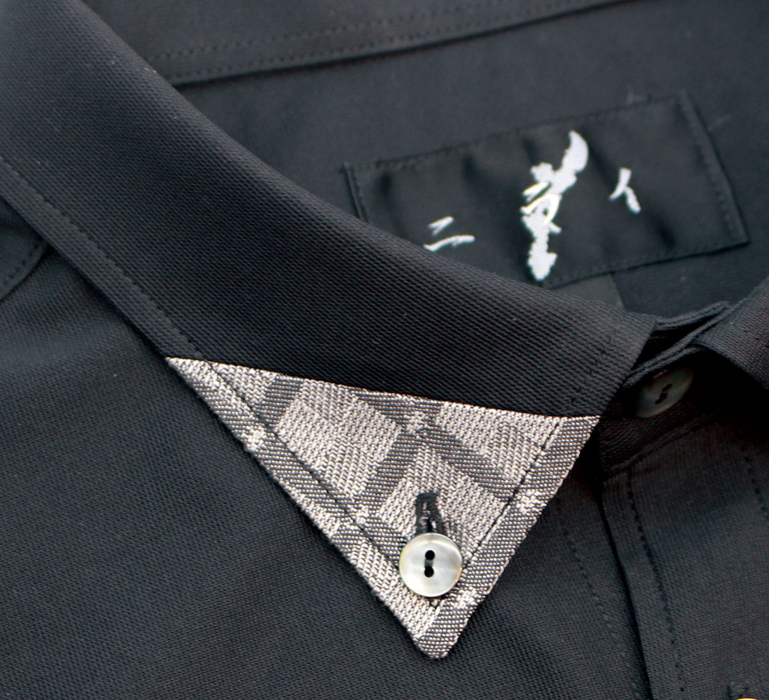 【3L・4L・5L】8803B　メンズ　喪服　＜やしらみ織＞　半袖　ボタンダウン