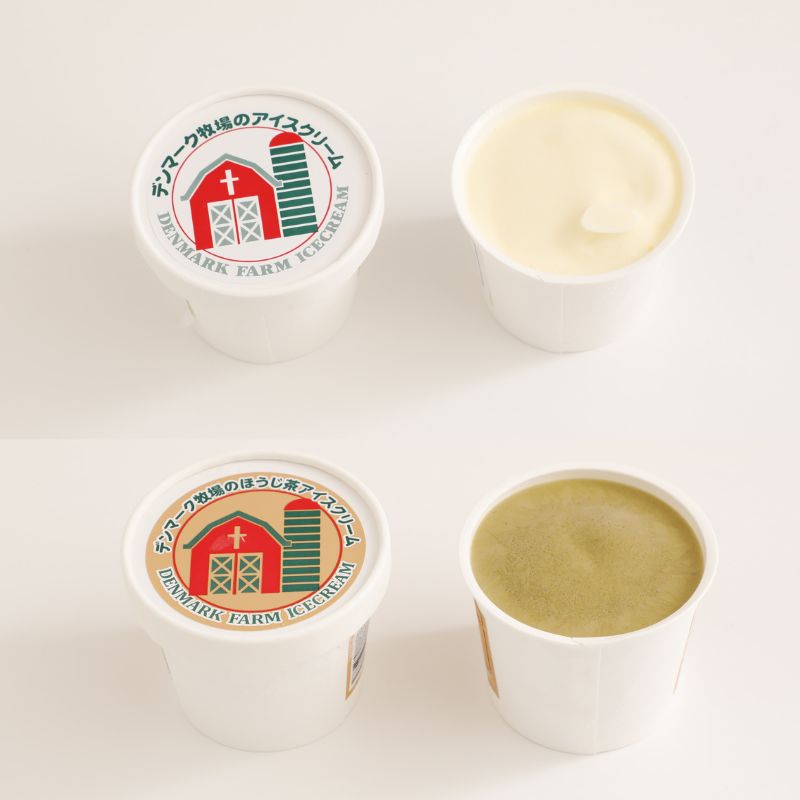 ミルク・ほうじ茶】アイスクリーム12個セット by デンマーク牧場
