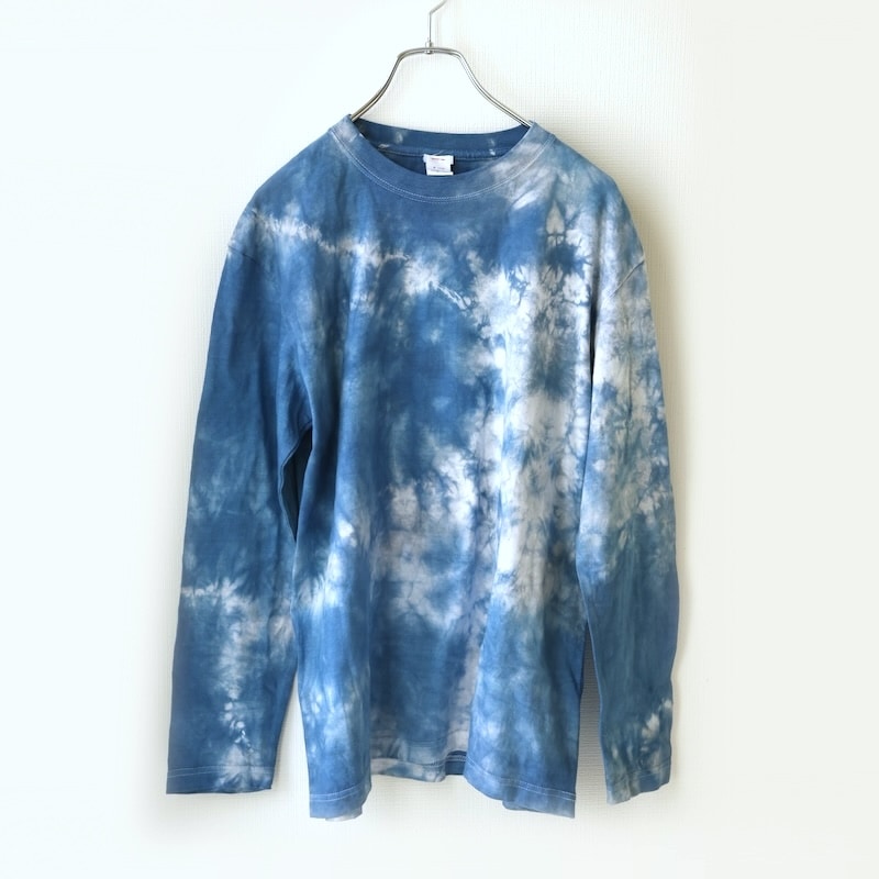 藍染長袖Tシャツ① Lサイズ by すまいる・フォレスト |「障がい者福祉