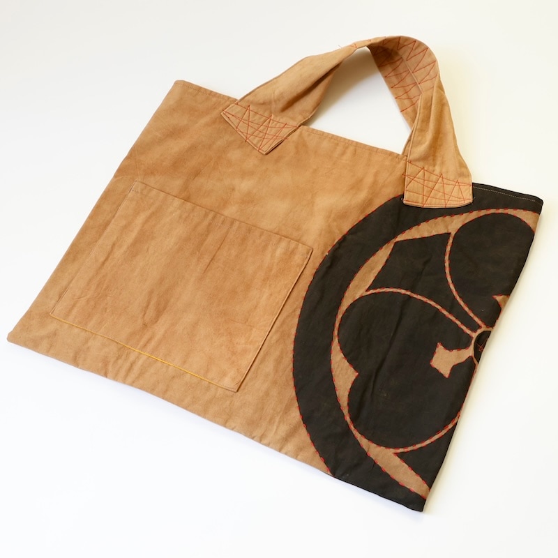 幟旗(のぼりばた）柿渋染めバッグ by collect 34 |「障がい者福祉」を