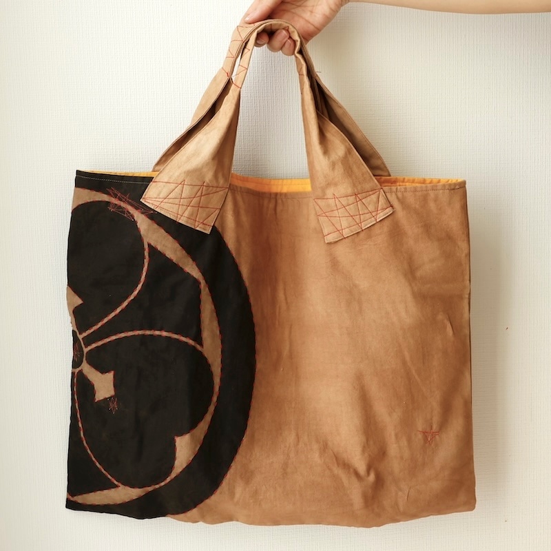 幟旗(のぼりばた）柿渋染めバッグ by collect 34 |「障がい者福祉」を