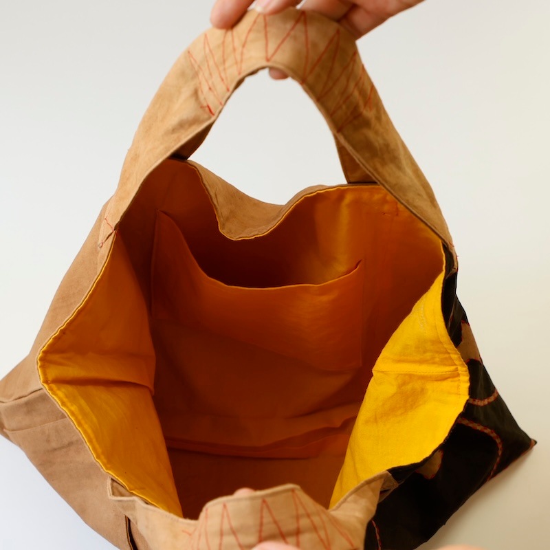 幟旗(のぼりばた）柿渋染めバッグ by collect 34 |「障がい者福祉」を