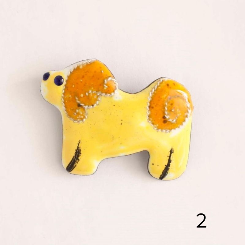 七宝ブローチ 犬 By みどり工房 障がい者福祉 を買物で応援する通販サイト Pippo Npo法人pippo