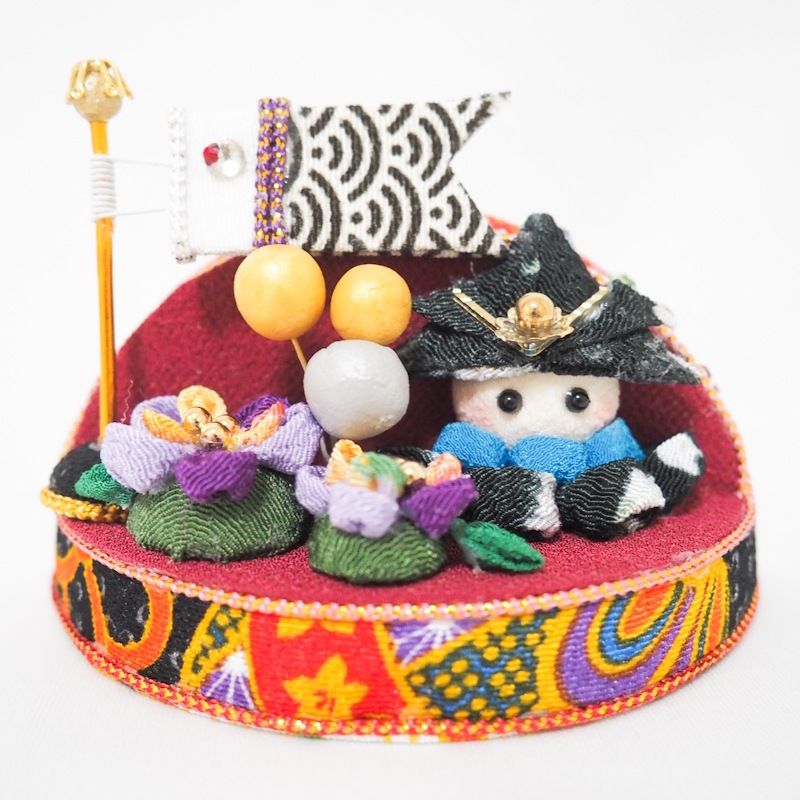 縮緬細工 五月人形 未使用 箱付き 縮緬細工 五月人形 未使用 箱付き