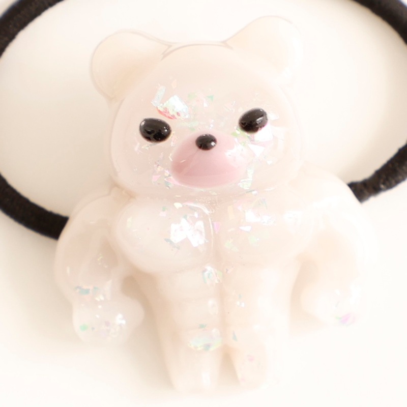 ムキムキくまさんヘアゴム by ナナイロリボン |「障がい者福祉」を買物