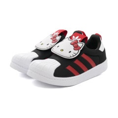 スニーカー アディダス adidas SST360C コアブラック/ビビッドレッド 黒 HQ4093 キッズ シューズ 靴 23SS|adidas
