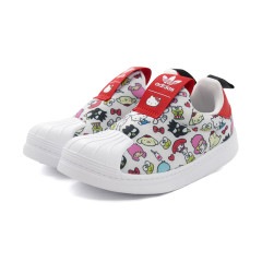 スニーカー アディダス adidas SST360C フットウェアホワイト/ビビッドレッド 白 HQ4094 キッズ シューズ 靴 23SS|adidas