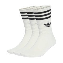 靴下 アディダス adidas スリーストライプスクルーソックス３足組 ホワイト 白 JV7401 メンズ レディース シューズ 靴 25SS|adidas