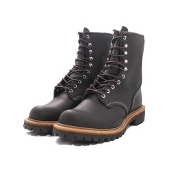 ブーツ レッドウイング RED WING 8インチロガー ブラック 黒 4501 メンズ レディース シューズ 靴 25FW|RED WING
