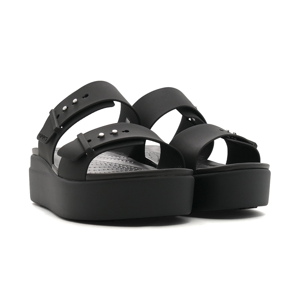 クロックス ブルックリン ロー ウェッジ 22cm crocs 黒 ブラック クロックス公式】ブルックリン サンダル ロー ウェッジ ウィメン