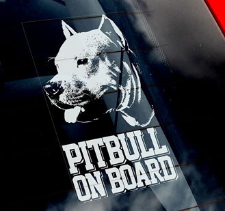 Pitbull-cropped Car Window Sticker��PMS00098��