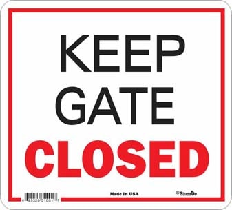 KEEP GATE CLOSED����PMP00078��