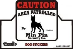 CAUTION��Miniature Pinscher����PMS00054��