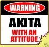 WARNIG　AKITA　【PMS00077】|秋田犬|ステッカー
