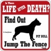 PITBULL Find Out Jump The Fence 【PMP00070】|アメリカンピットブルテリア|サインボード/看板