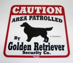CAUTION Golden Retriver����PMP00012��